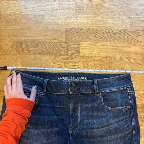 American Eagle Artist Crop Jeans Dark Wash Size 18 - Picture 10 of 12